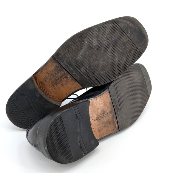 Salvatore Ferragamo Studio Mens Black Leather Square Toe Oxfords UI 6271 8.5 D - Picture 4 of 8